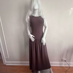 Free People Beach ‘Easy Does It’ Luxurious French Terry Drop Waist Maxi Dress, S